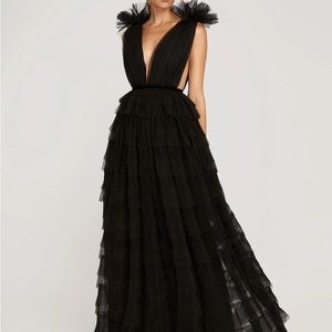 Sau Lee Sabrina Tulle Gown